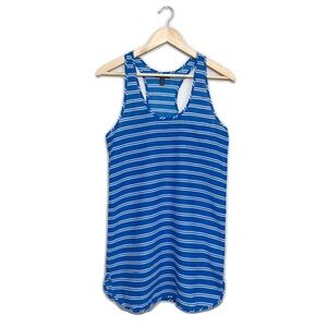 J. Crew Blue and White Stripe Beach Racerback Coverup Size XS